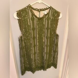 Sundance sleeveless lace blouse